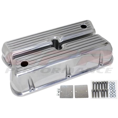 Cfr Performance CFR  1962-85 Ford Small Block 289-302-351W-5.0L Tall Polished Aluminum Valve Covers - Full Finned CF55148